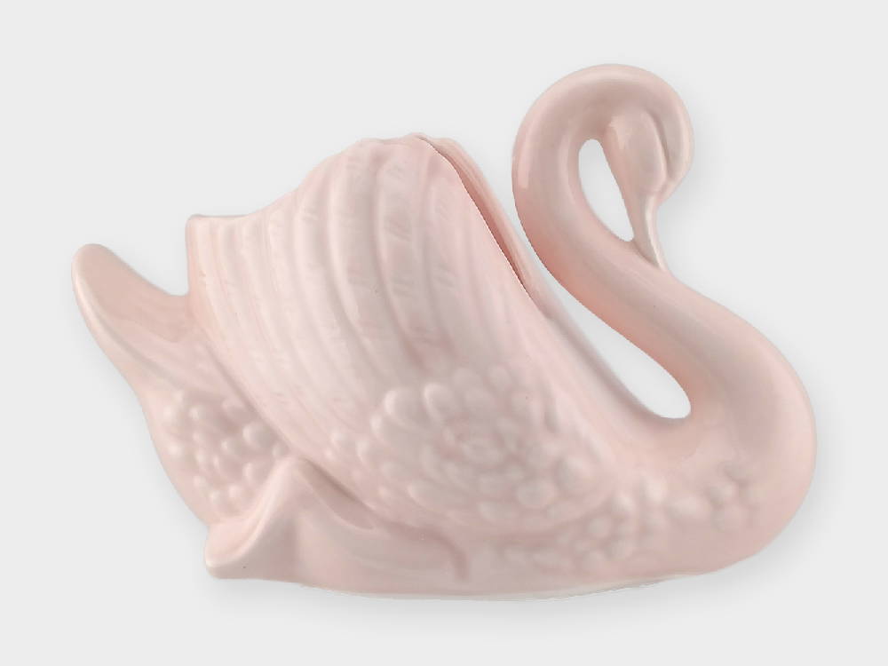 Crown Lynn Swan, pink. By Crown Lynn Kiwi