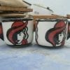 Mugs in a red portraiture