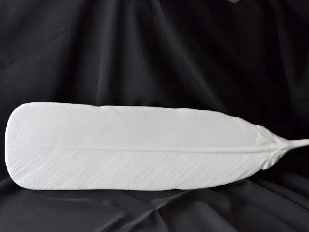 Huia feather white Huia feather wall art, white