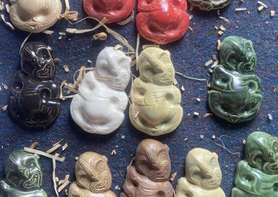 Tikis in different colours