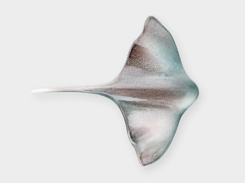 Stingray wall art, green grey. Stingray wall art, green grey. Made by Crown Lynn Kiwi.
