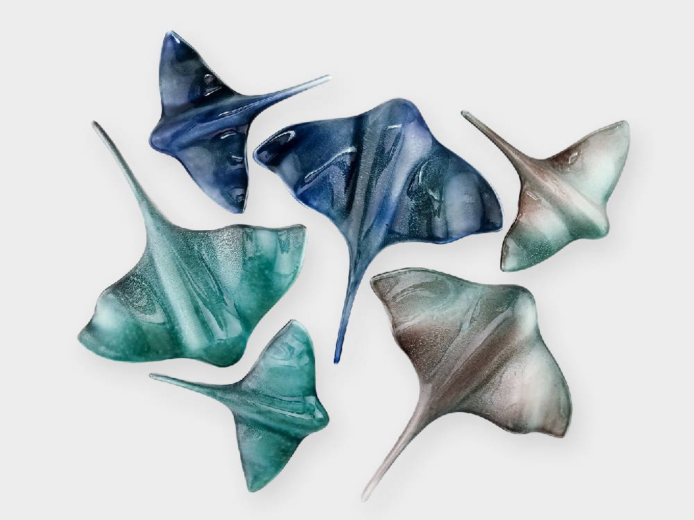 Stingrays Stingray wall art, made by Crown Lynn Kiwi