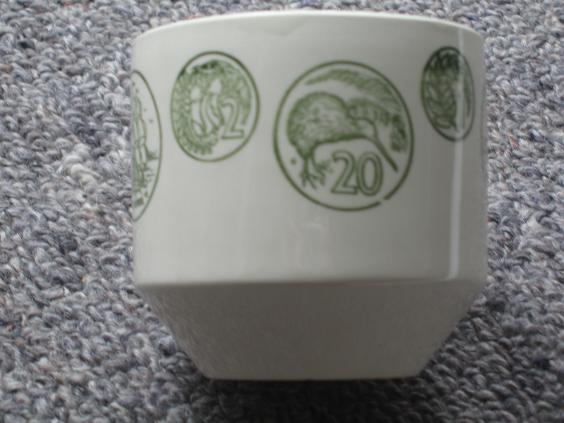 Cup commemorating the change to decimal currency in 1967.